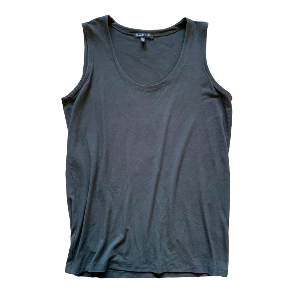 Eileen Fisher Gray Scoop Neck Tank XS